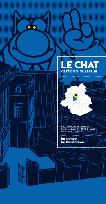 Brochure LE CHAT cartoon museum NL