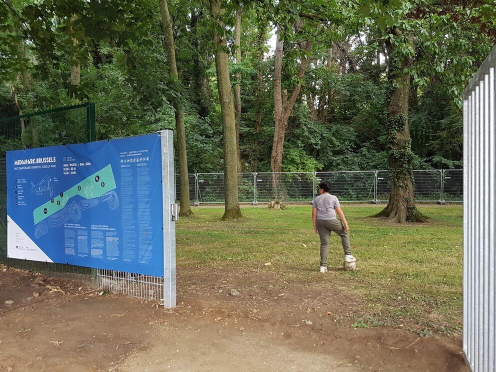 Eerste opening van het tijdelijk park Evenepoel voor de omwonenden in juni 2021. © sau-msi.brussels (P.Sa.)