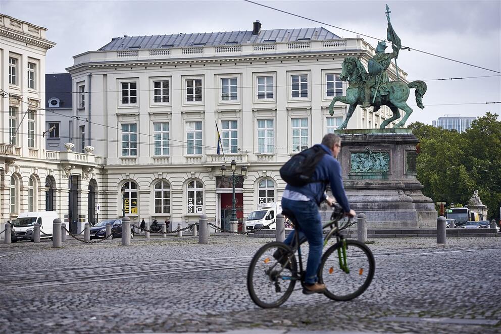 Er zal een nieuwe ingang komen op het Koningsplein. (© sau-msi.brussels - Reporters)
