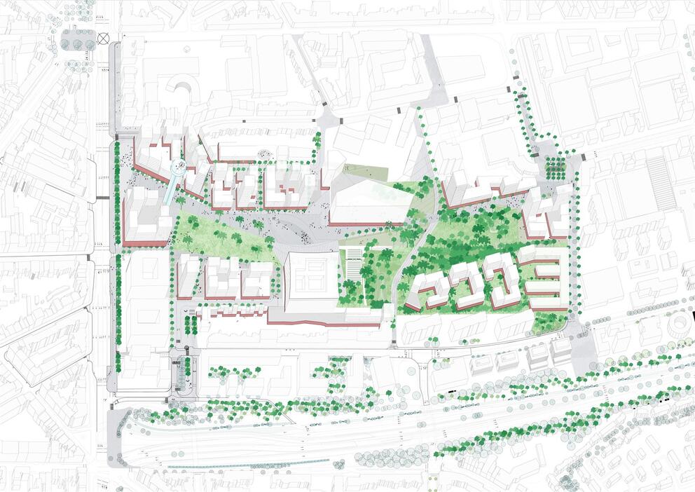 Eerste versie van het RPA. © Leclercq Associés/perspective.brussels