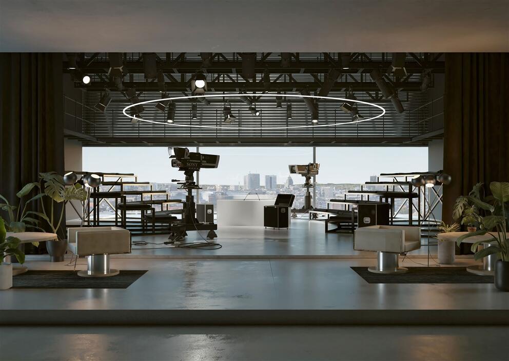  Frame, toekomstig mediacentrum van mediapark.brussels. 