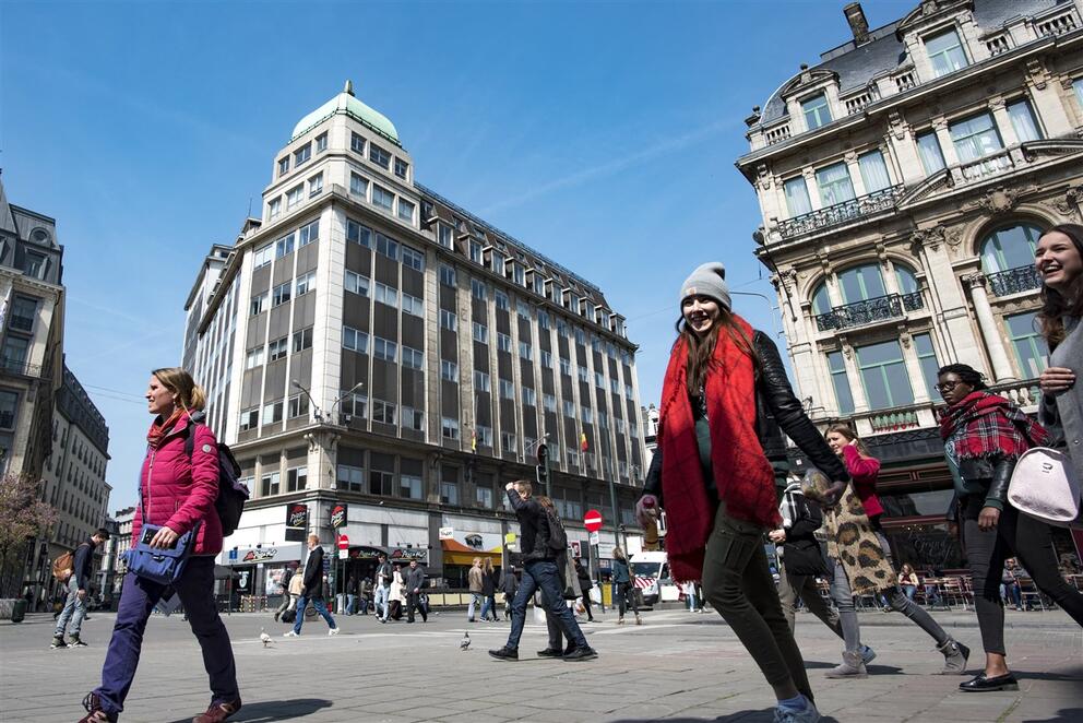 Het voormalige gebouw van Actiris op het moment van de verkoop. © sau-msi.brussels (Reporters)